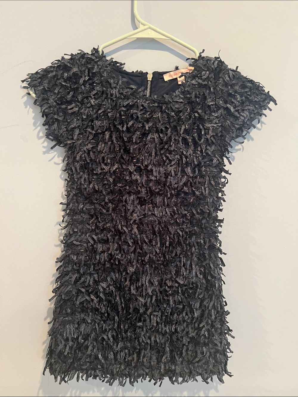 Appaman Black Textured Fringe Formal Dress